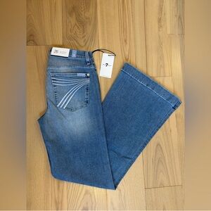 7 For All Mankind Tailorless Dojo Jeans Women's Flare Leg  Trouser NWT Size 26
